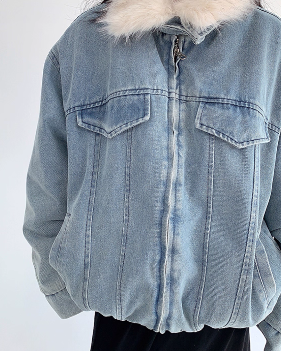 Fur Collar Denim Jacket YLS0994