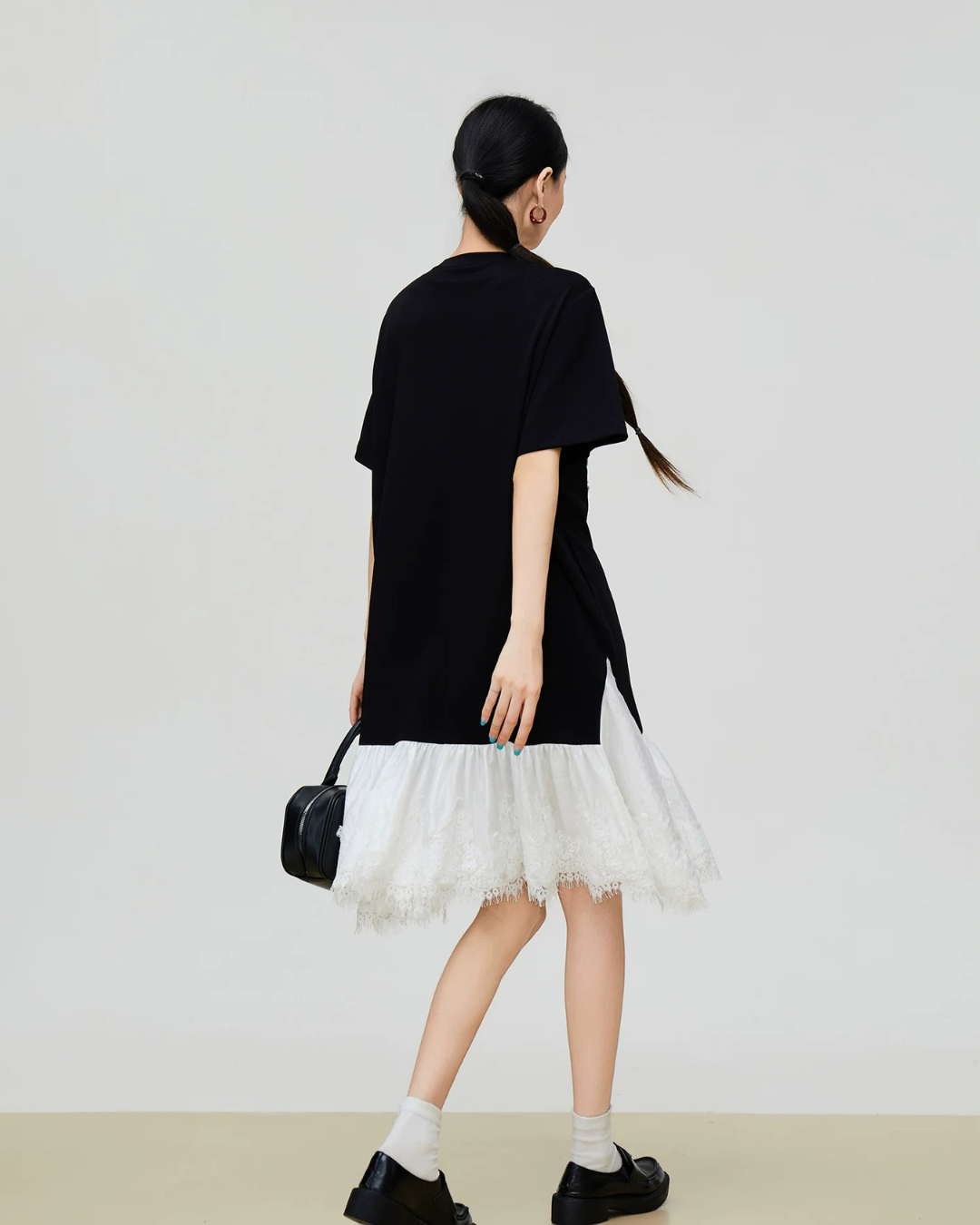 Mixed Material Docking Dress FER0299