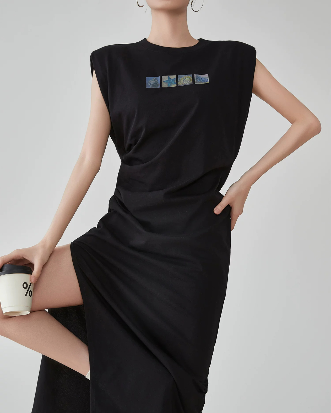 One-Point Logo Long Dress FER0307