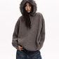 Fur Hood Knit Top VAT0019