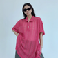Mesh Polo Knit Top YLS0890