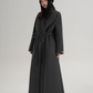 V-Neck Wool Long Coat SRS0387