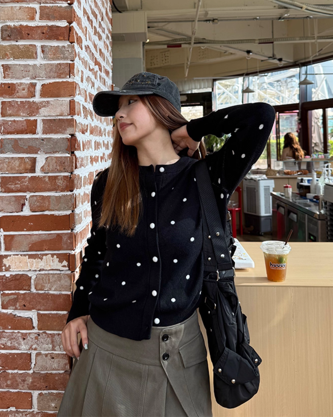 Polka Dot Knit Cardigan CYE0064