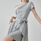 Off-Shoulder Layered Flared Mini Dress FER0277