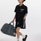 Black Polo Short Sleeve Tops / Shorts ACS0140