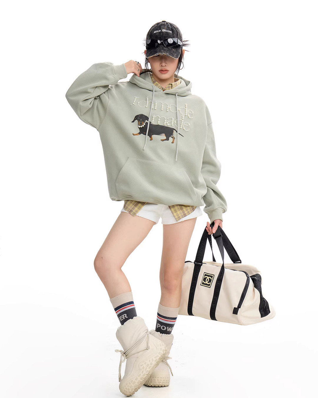 Dog Pearl Logo Sweat Hoodie ICM0090