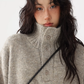 High Neck Half Button Knit Top ACS0354