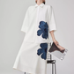 Appliqué Off-White Shirt / Half-Length Skirt FER0117