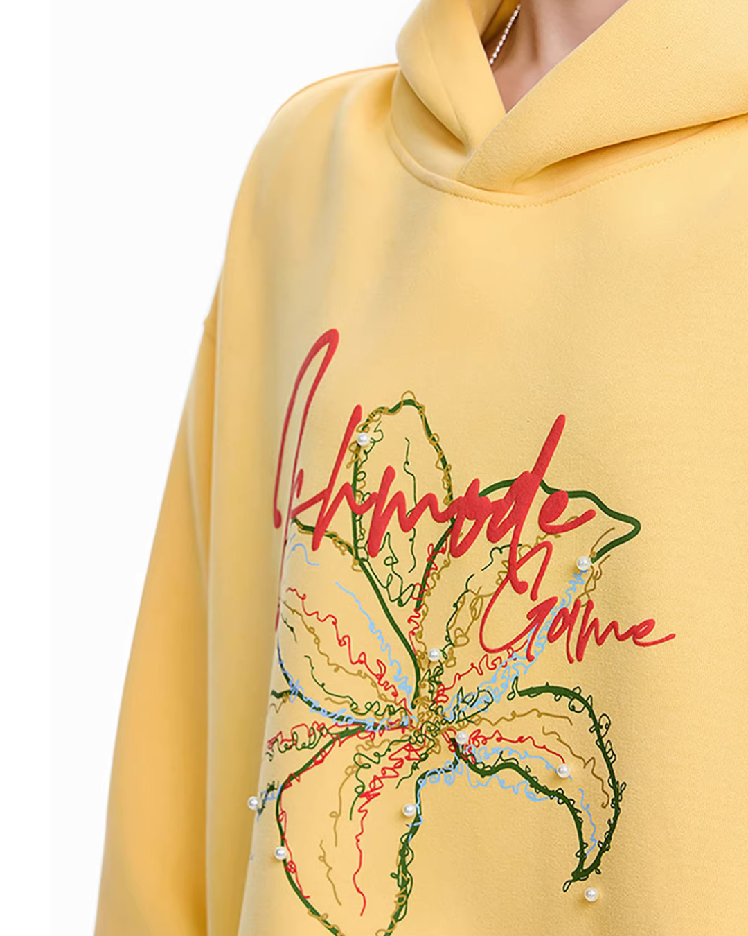 Flower Motif Loose Hoodie ICM0076