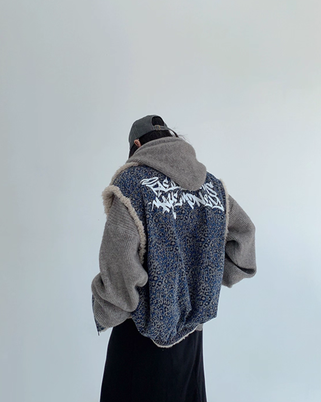 Vintage Denim Sherpa Vest YLS0998