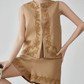 Code Embroidery Sleeveless Vest / Shorts FER0298