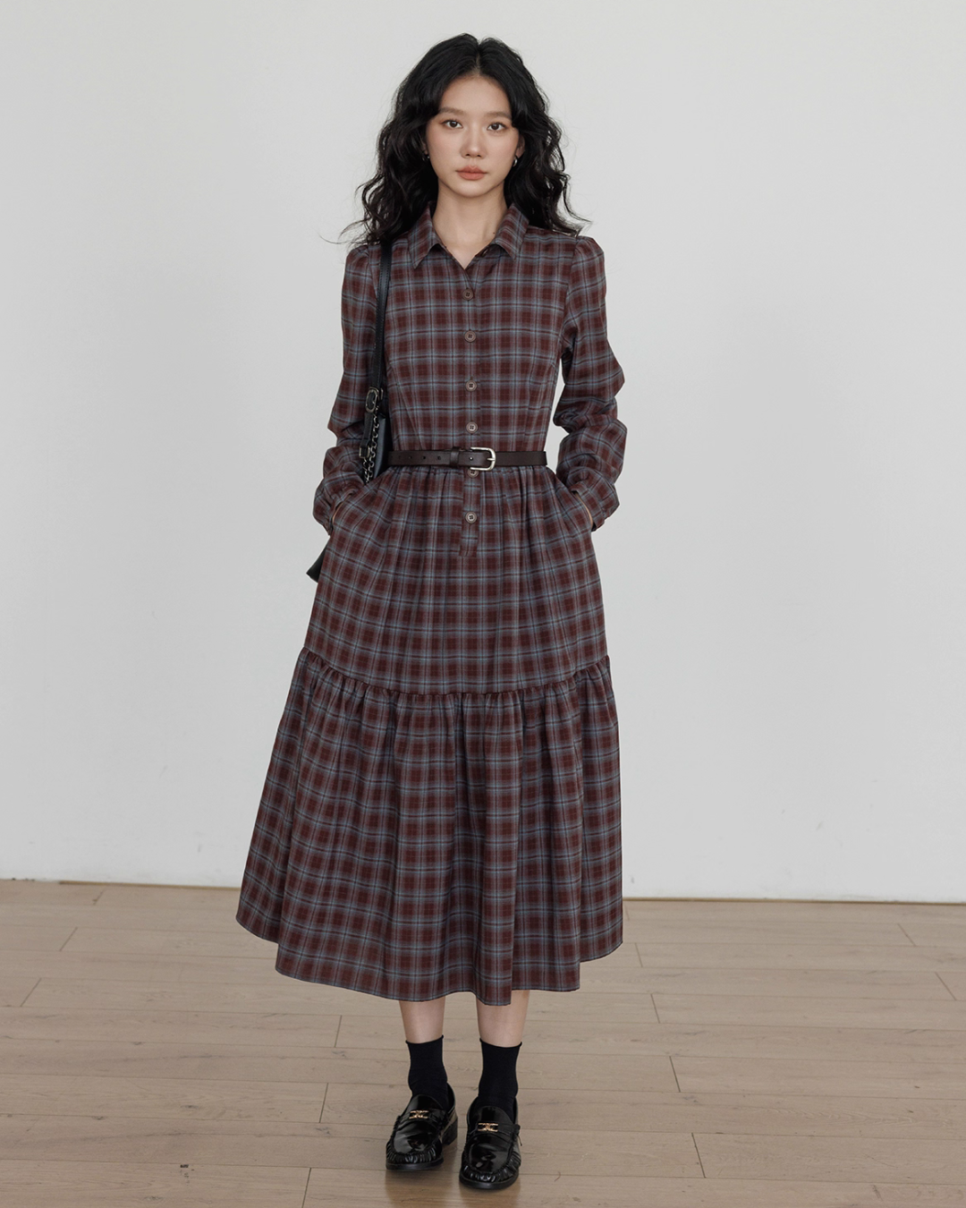 Classic Paid Long Dress VAS0162