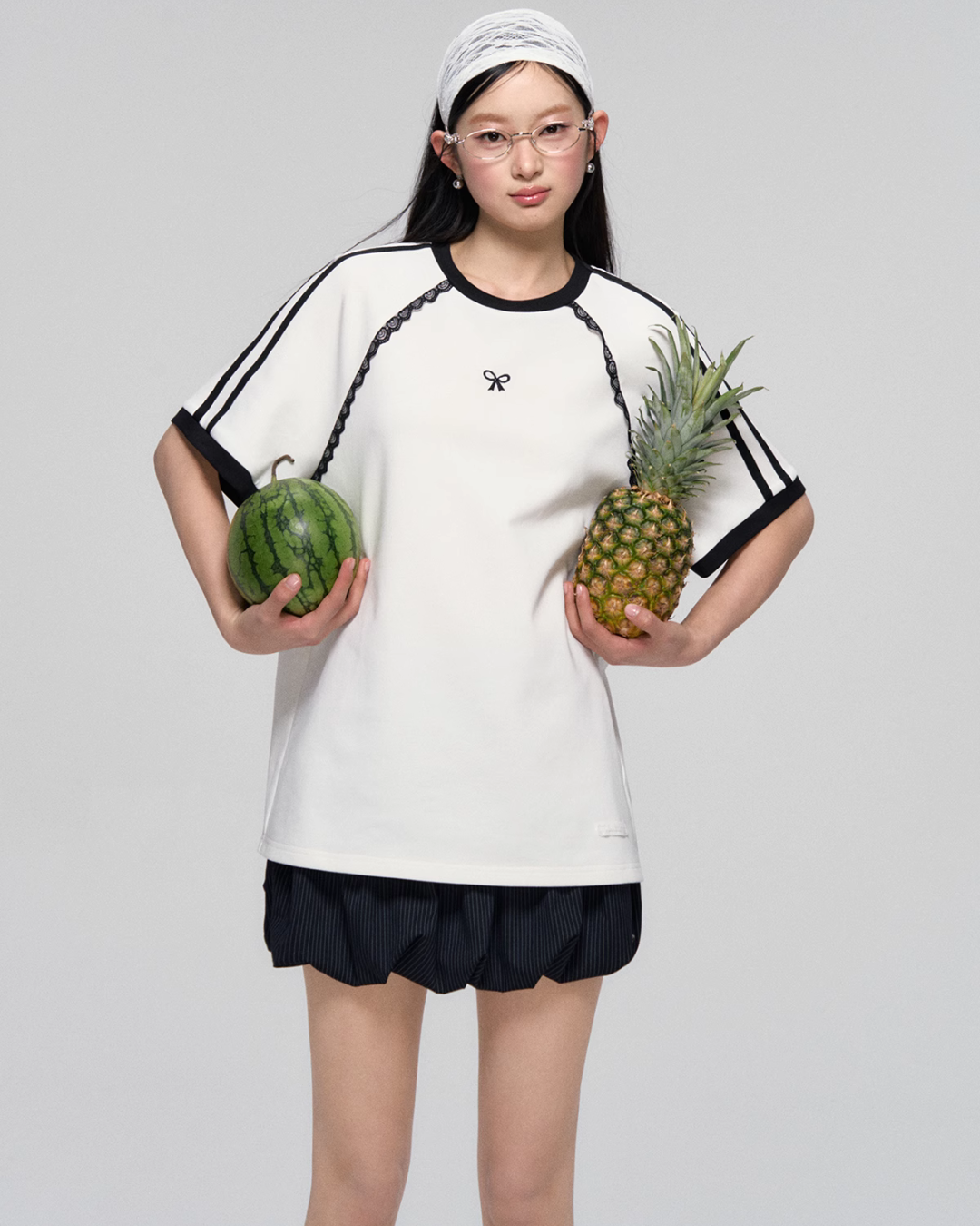 Sideline Race Short Sleeve T-Shirt / Race Tiered Mini Skirt ASG0041