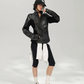 Mixed Material Zip-Up Tech Jacket ACS0386