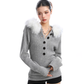 Fur Hood Half Button Knit BGS0014