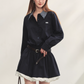 Plaid Lapel Black Dress ASG0067