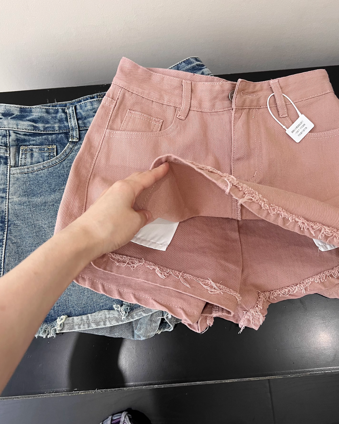 Fringed Denim Mini Shorts YLS0324