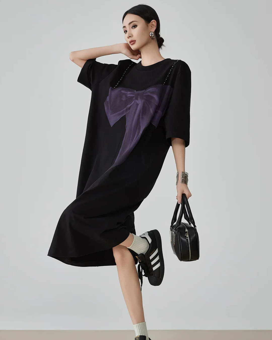 Big Ribbon T-Shirt Dress FER0142