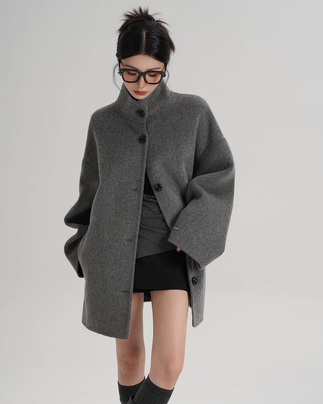 Stand Collar Short Coat SRS0396