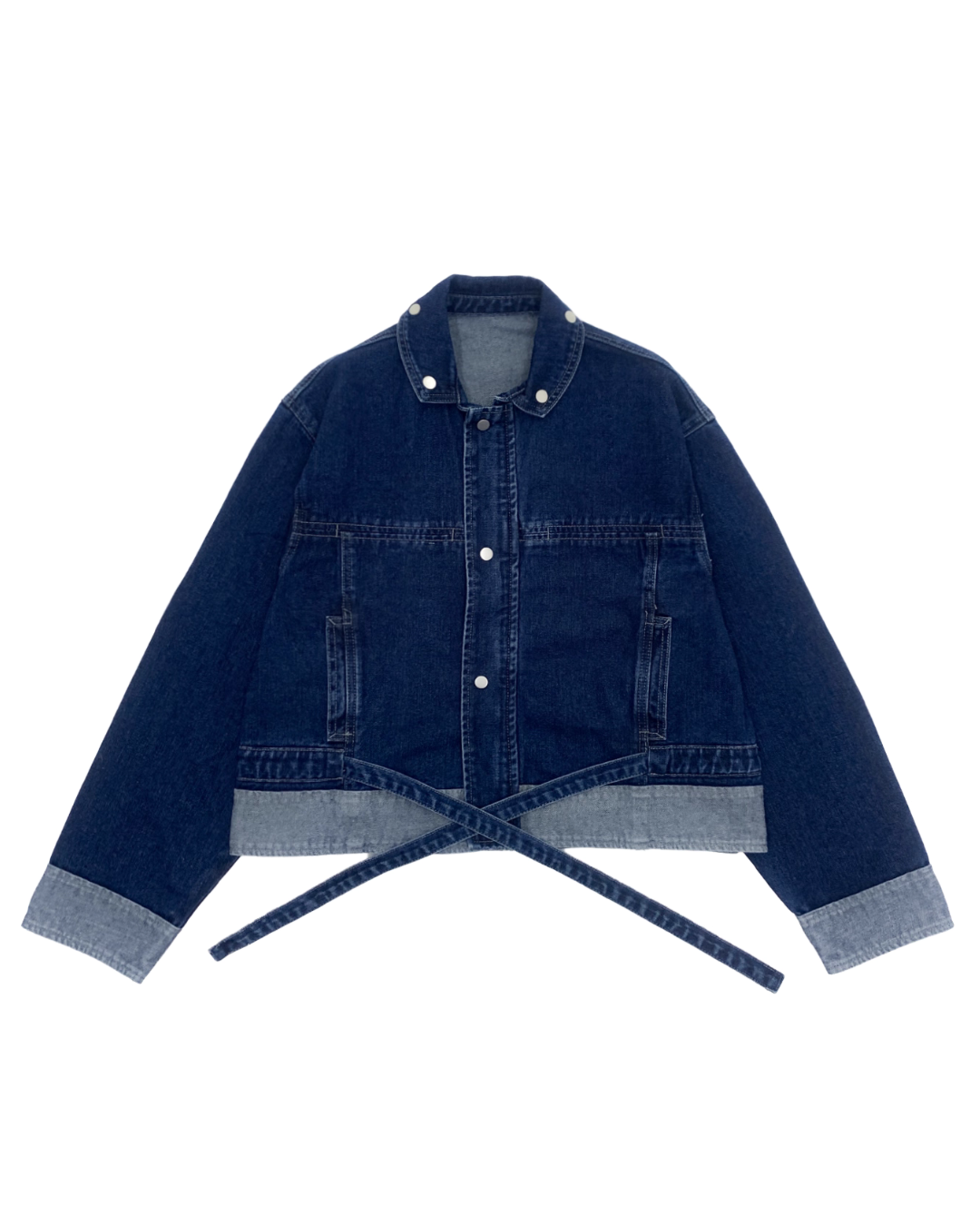 Retro Blue Denim Jacket / Wide Denim Pants MCY0011