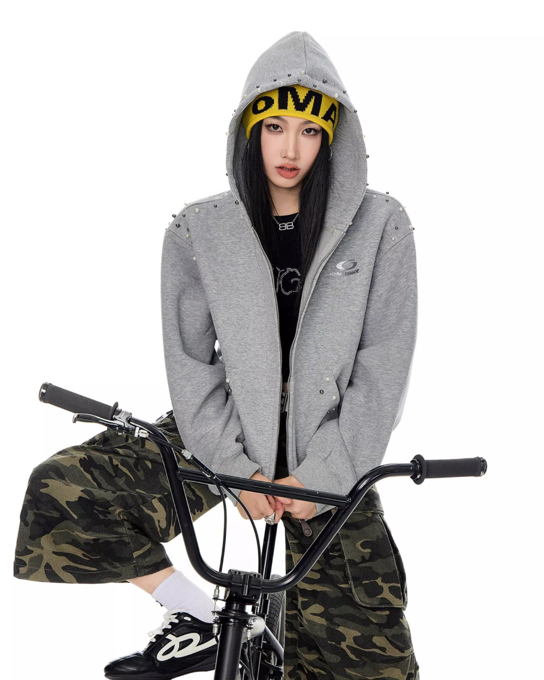 Pearl Design Zip Hoodie ICM0092