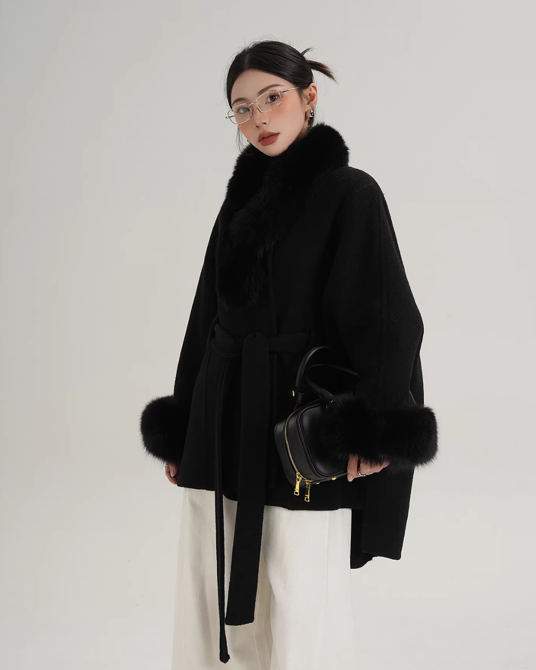 Fur Collar Cape Coat SRS0400