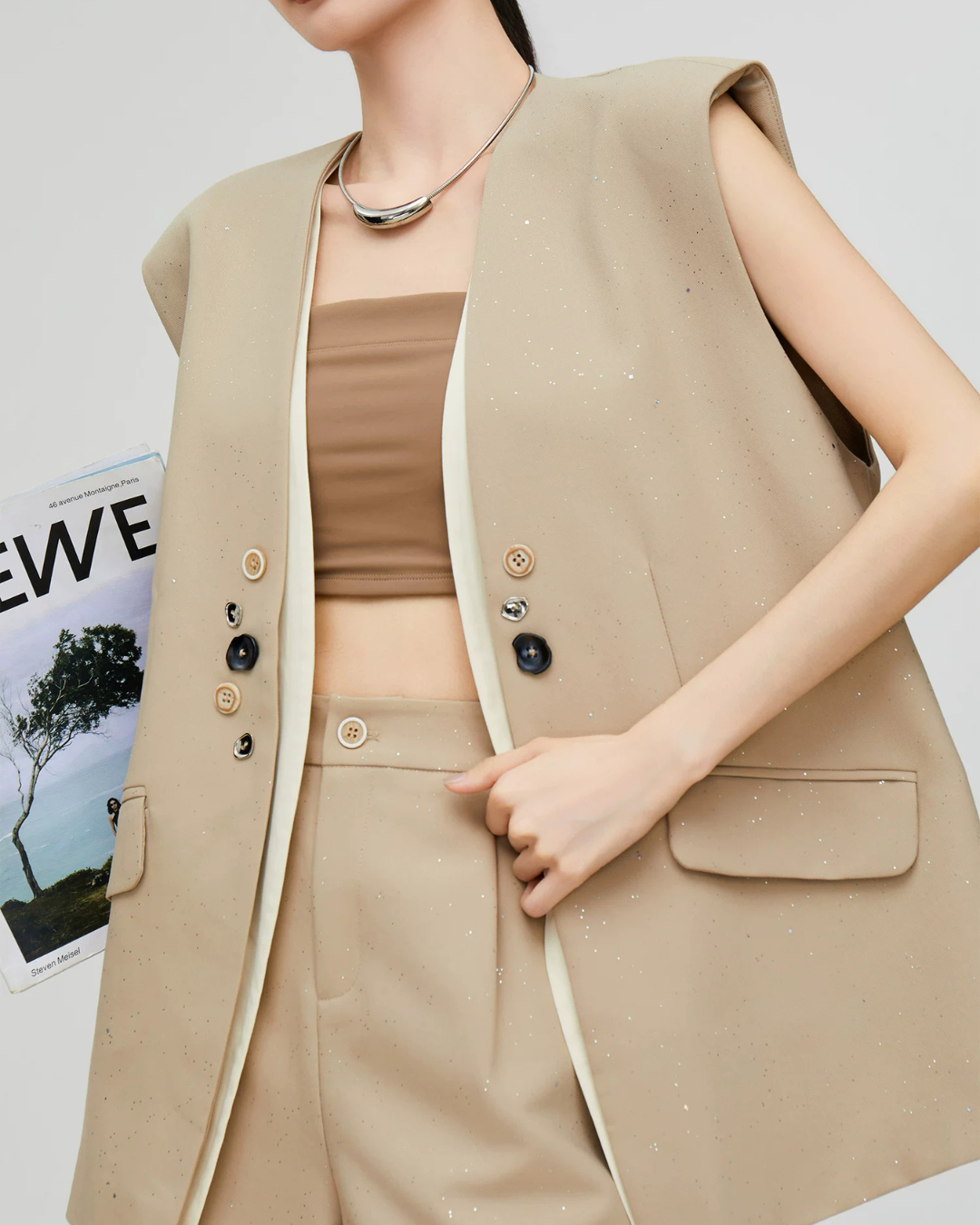 Modern Sleeveless Jacket / Half Pants FER0334