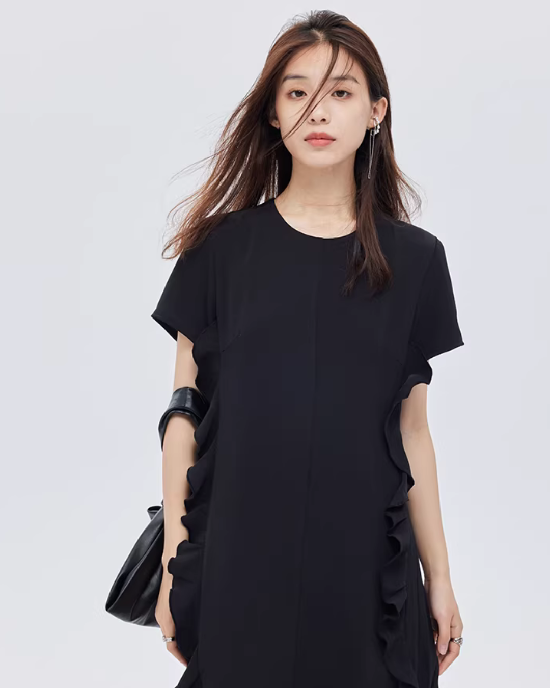 Side Ruffle Frill Mini Dress SHN0052