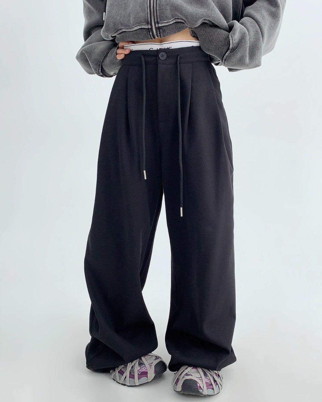 Waist Elastic Wide Pants YLS0452