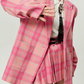 Pink Girly Check Jacket / Check Pleated Skirt LLA0020