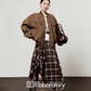 Long-Sleeve Top / Paid Long Skirt / Caramel Blouson  LLA0551