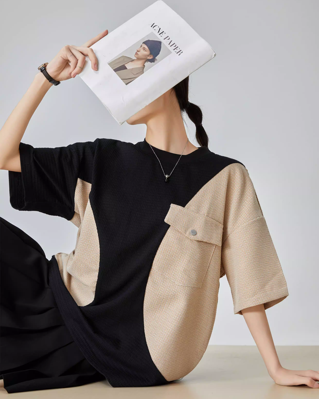 Color Blocking Short Sleeve T-Shirt FER0067