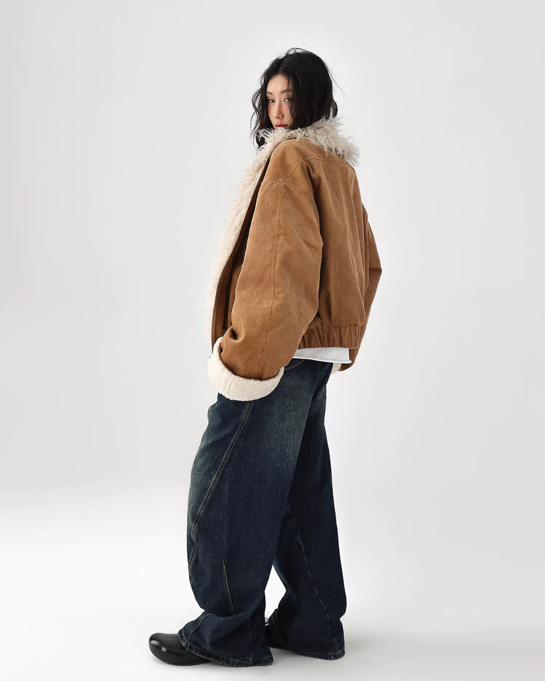Fake Mouton Suede Coat ACS0356