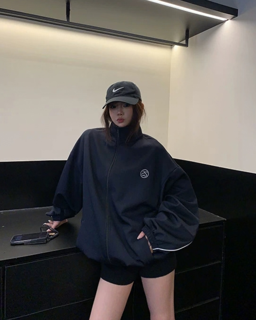 Stand Collar Track Blouson YLS1051