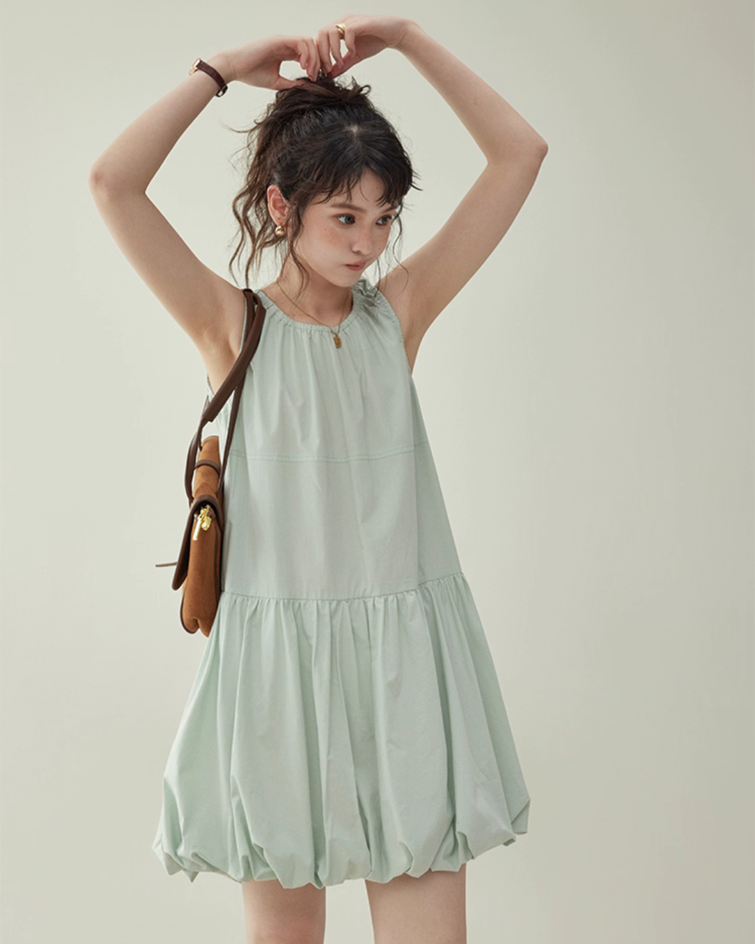 Balloon Sleeveless Dress AMU0039