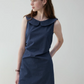 Round Collar Sleeveless Dress VOE0003