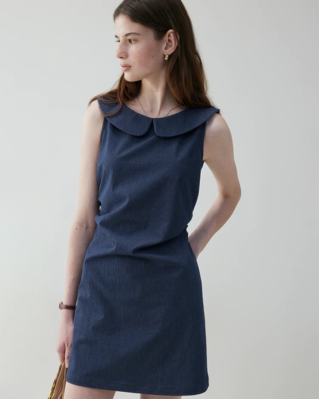 Round Collar Sleeveless Dress VOE0003