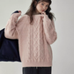 Round Neck Cable Knit Top AMU0042