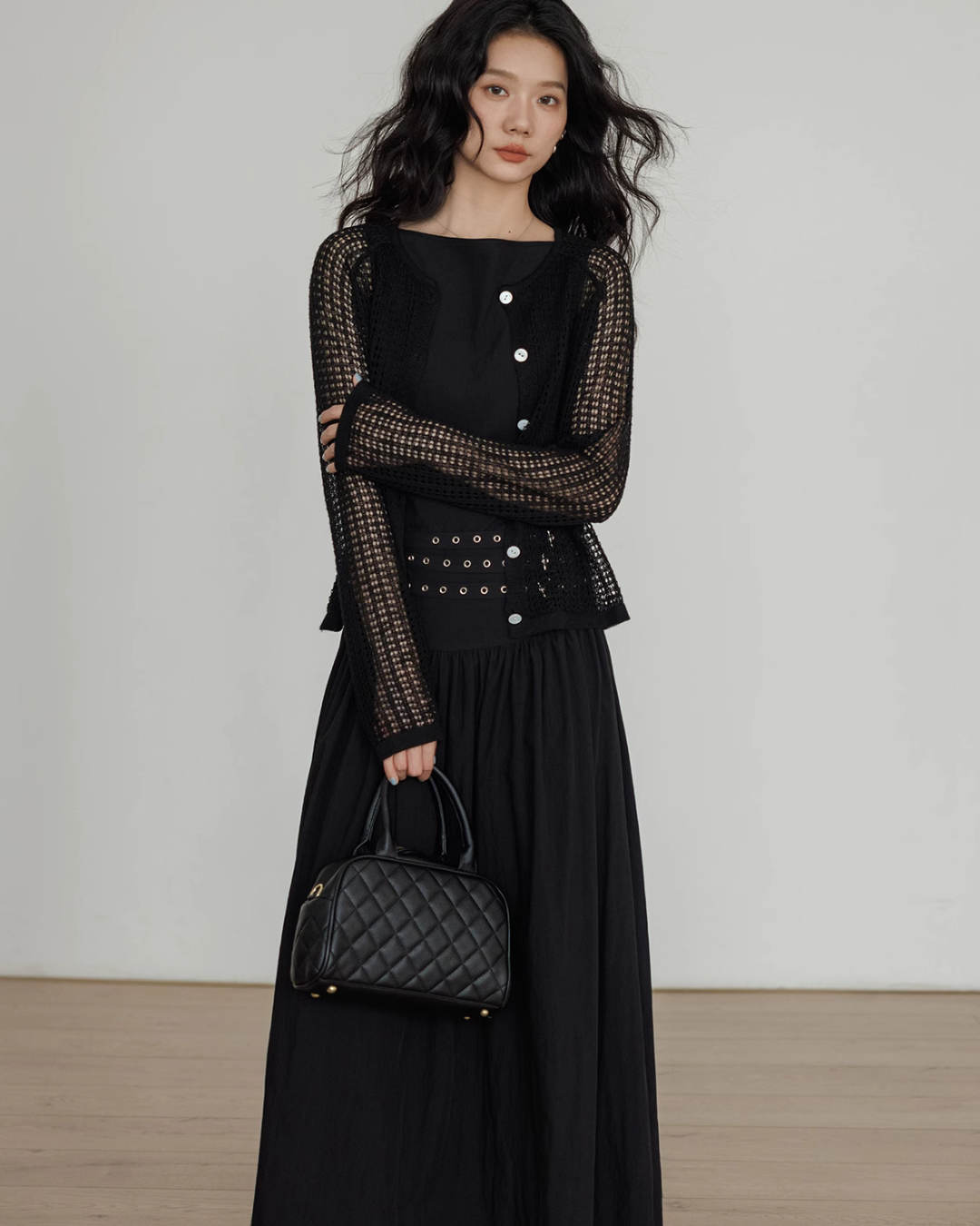 Sleeveless Belt Long Dress VAS0112
