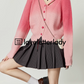 Pink Gradient Knit Cardigan LLA0417