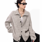 Stand Collar Knit Cardigan ICM0098