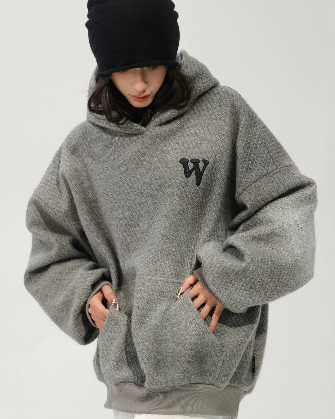 Wool Oversized Pullover Hoodie ACS0384
