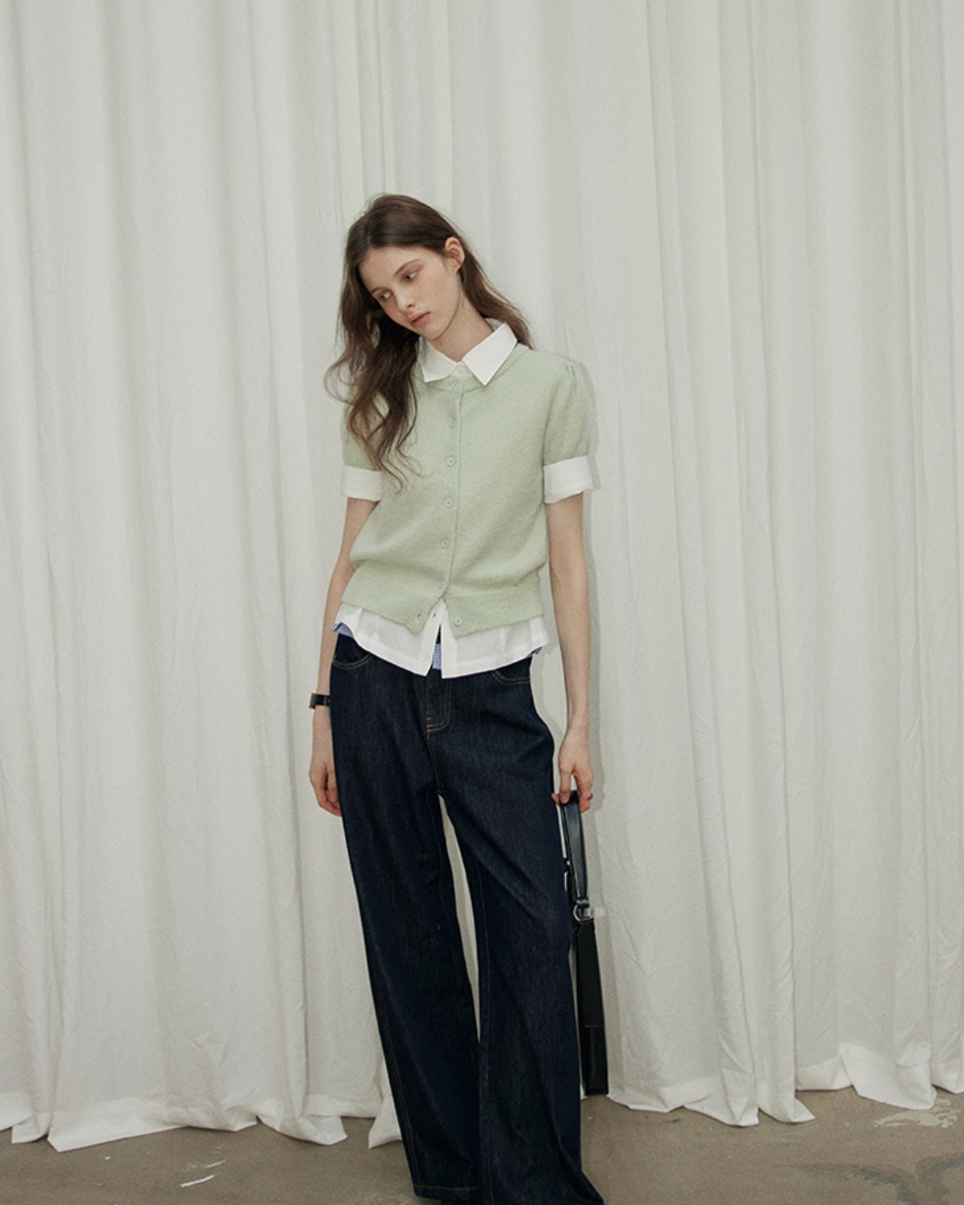 Patchwork High Waist Wide Pants RLZ0008