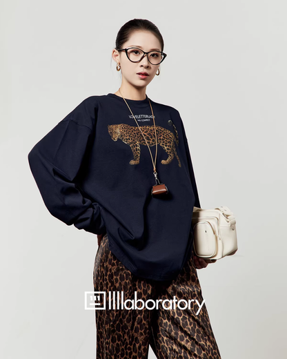 Leopard Print Long Sleeve / Leopard Print Wide Pants LLA0597