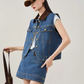 Retro Denim Vest / Denim Mini Skirt FER0079