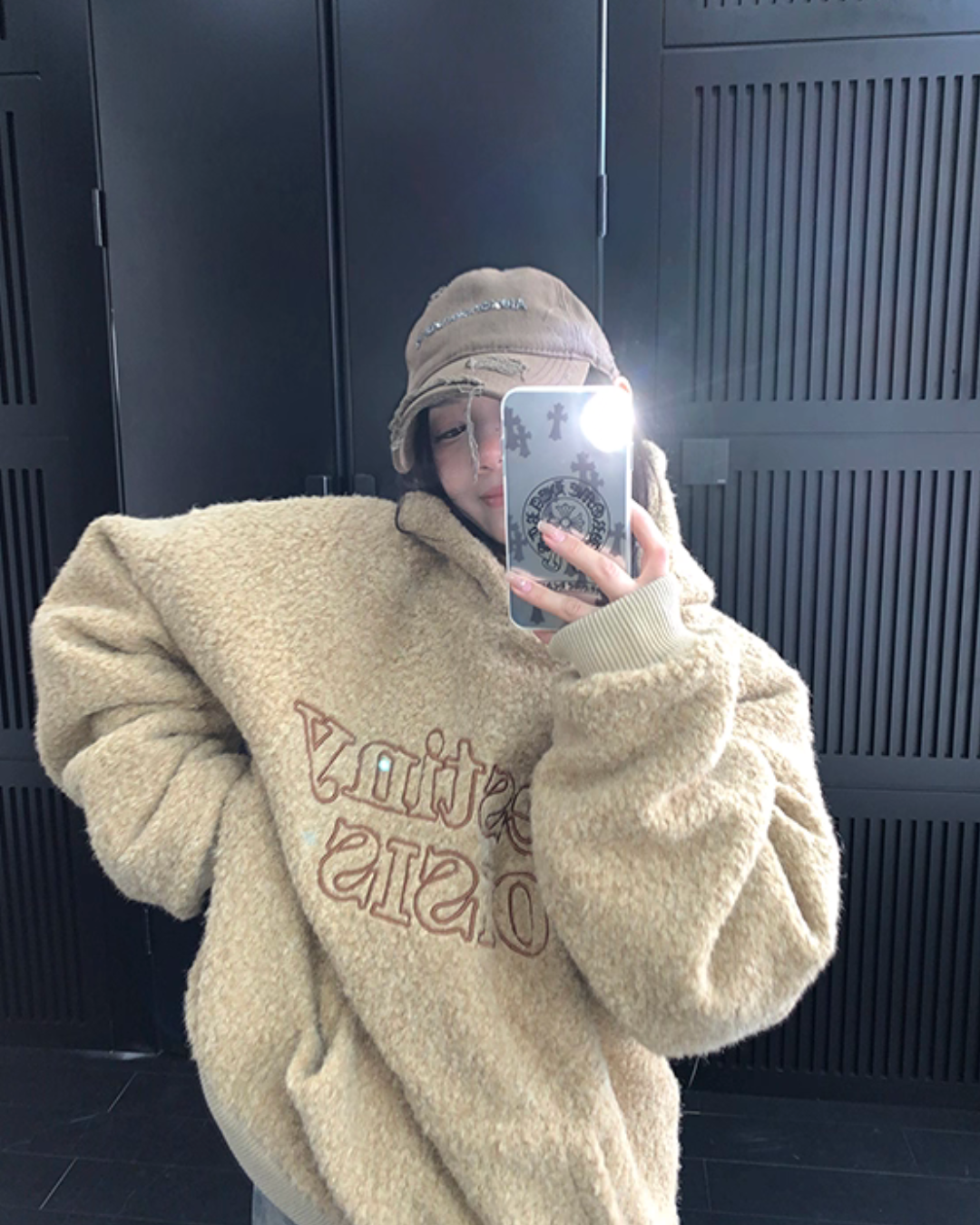 Retro Tweed Pullover Hoodie YLS1013