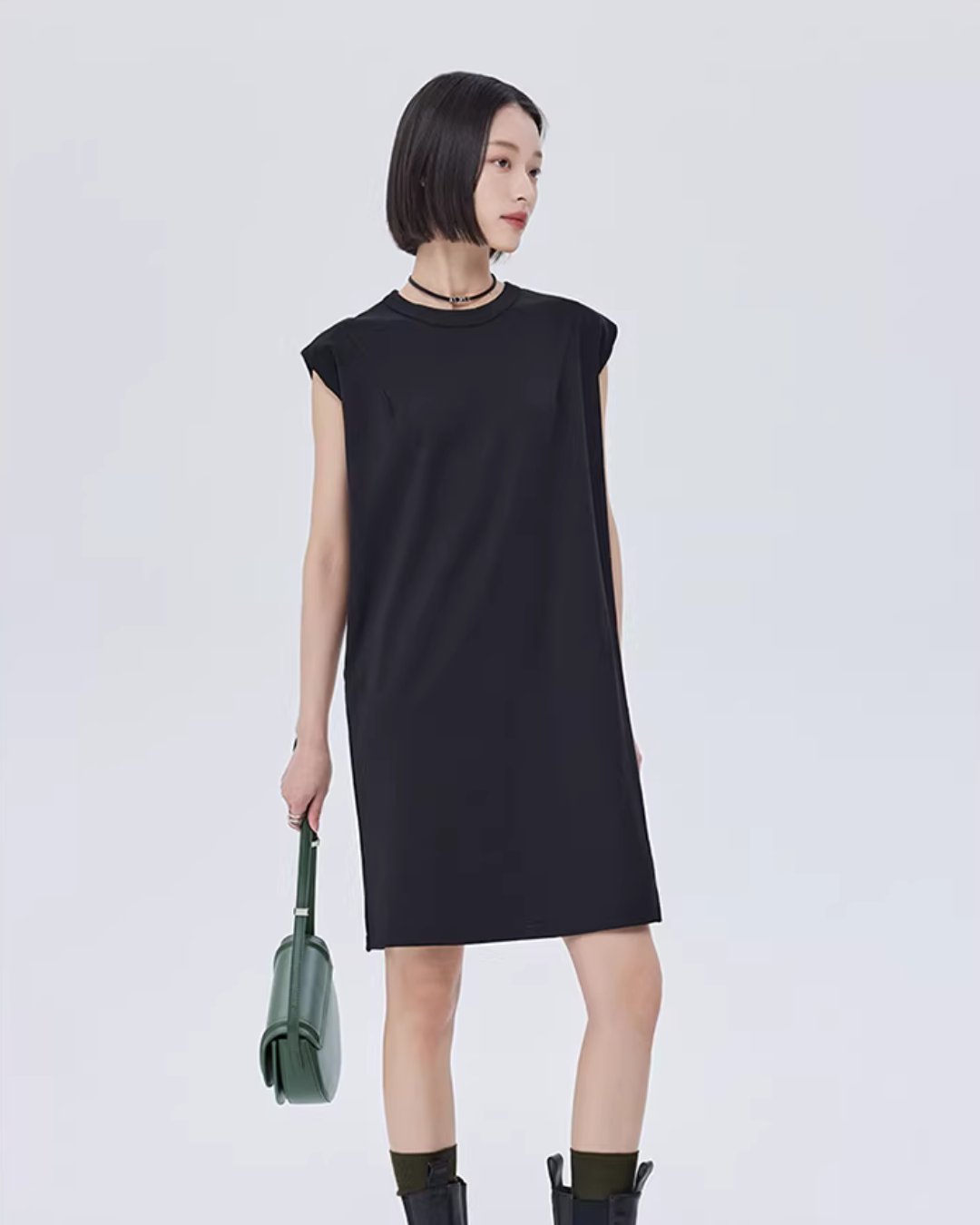 Sleeveless Box Silhouette Dress SHN0034