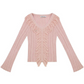 Ruffled Slim Fit V Neck SweaterZZF0327