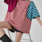 Patchwork-Style Oversized T-Shirt FER0246