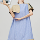Mixed Material Docking Balloon Dress FER0357